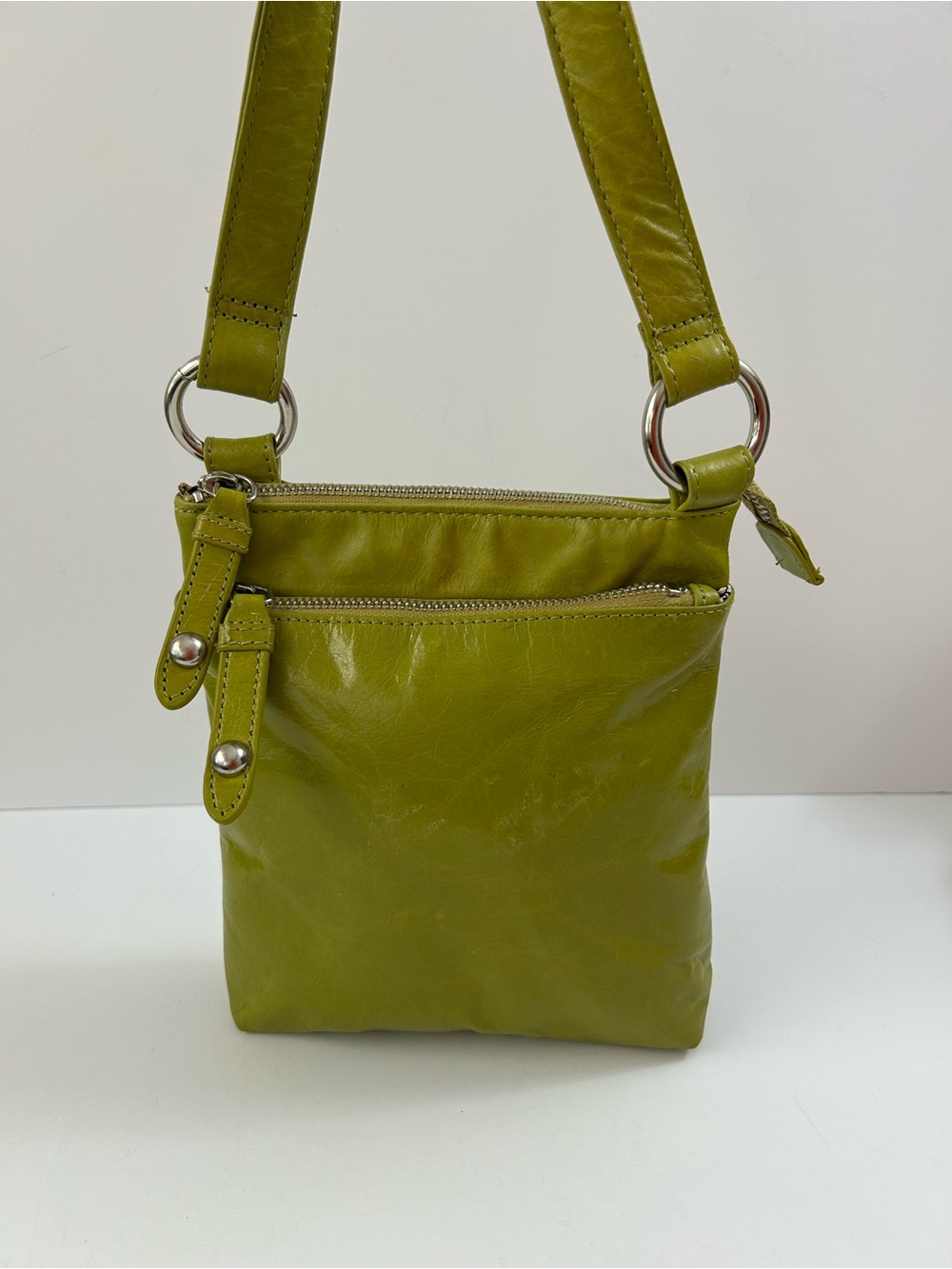 Hobo The Original - Green Leather Crossbody Bag - Picture 2 of 16